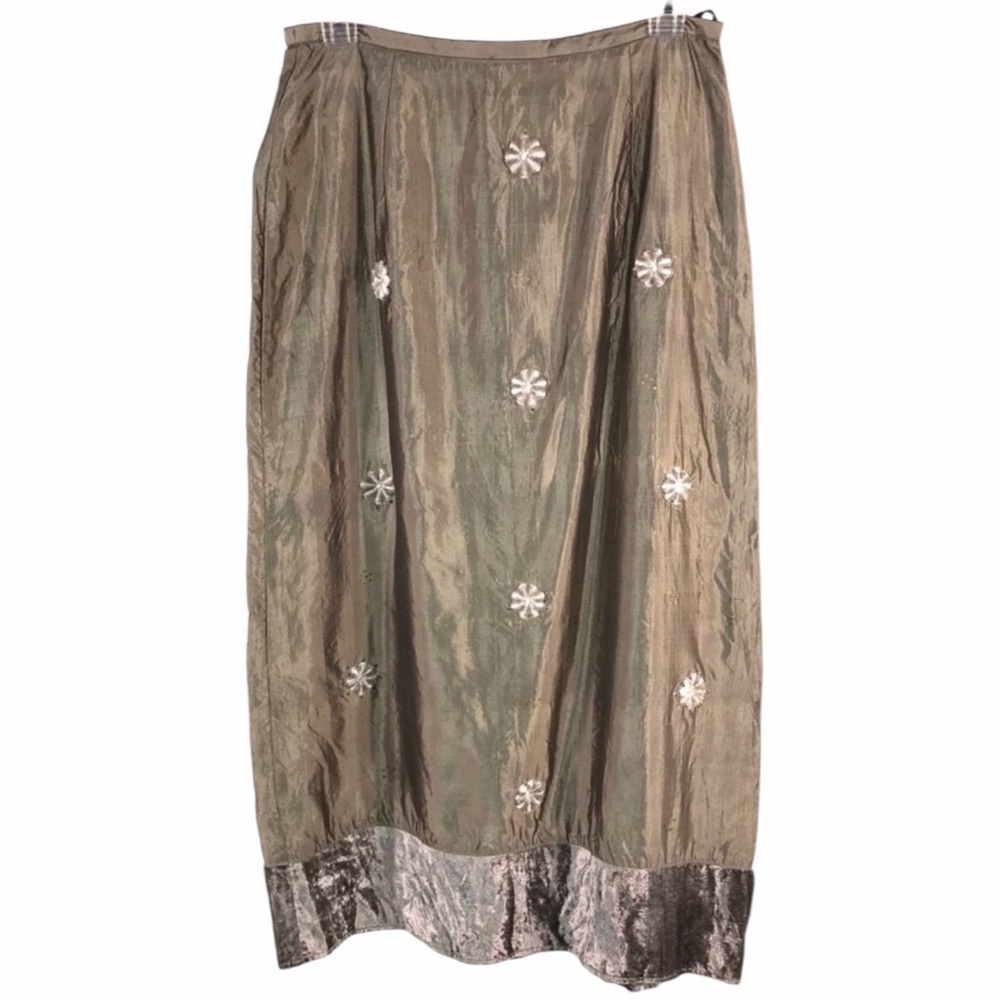 Vintage 100% Silk Karavan Skirt, Size S